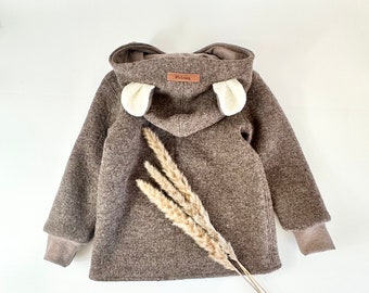 Children's boiled wool jacket "Bear"
