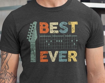 Best Guitar Dad Ever Shirt, Vintage Fathers Day Gift, Music Dad Gift, Gift for Guitarist, Gift for New Dad, Father's Day Gift for Guitarist