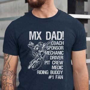 Motocross Dad T-Shirt: MX Biker Daddy Racing Outfit