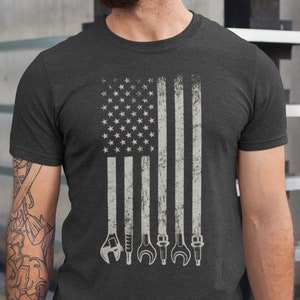 USA Flag Mechanic Shirt, Gift For Mechanic, Car Mechanic Shirt, Gift For Dad, Funny Mechanic Shirt, Mechanic Dad Shirt