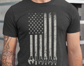 USA Flag Mechanic Shirt, Gift For Mechanic, Car Mechanic Shirt, Gift For Dad, Funny Mechanic Shirt, Mechanic Dad Shirt