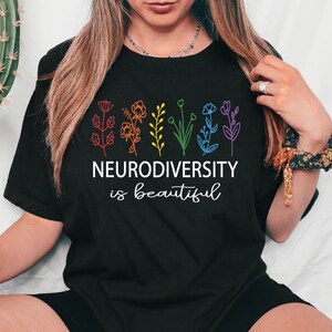 Neurodiversity Shirt: Autism Acceptance Tee, Kindness Flowers