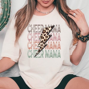 Cheer Mom Shirt, Leopard Cheer Shirt, Cheer Spirit Wear, Mom Gift Shirt, Funny Mom Shirt, Gift For Mom, Gift For Mama, Leopard Mama Shirt