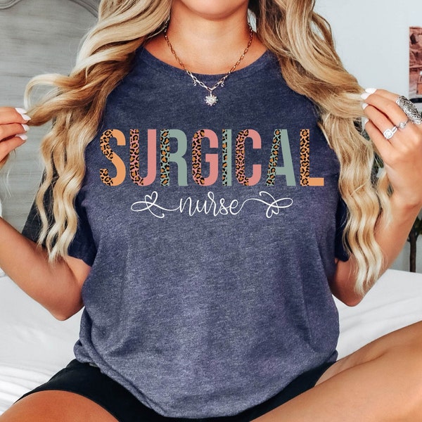 Leopard Surgical T-Shirt, Surgical Nurse Shirt, Leopard Surgical Nurse Tee, Operating Room Nurse Shirt, Shirt for Surgical Nurse