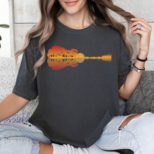Guitar Tree Graphic Tee: Nature Music Shirt