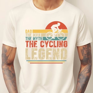 Mens Bike Cyclist Gift | Cat Dad Man Myth Cycling Legend T-Shirt Mens Bike Cyclist Gift | Cat Dad Man Myth Cycling Legend T-Shirt