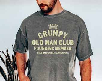 Grumpy Old Man Club T-Shirt: Retro Grandpa Tee