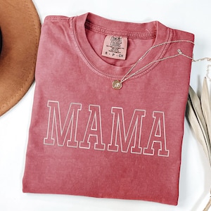 Mama Embroidered Shirt, Gift for Mom, Mama Shirt, Mother&#39;s Day gift, Embroidered Mom Shirt, New Mom Gift, Gifted for Mama