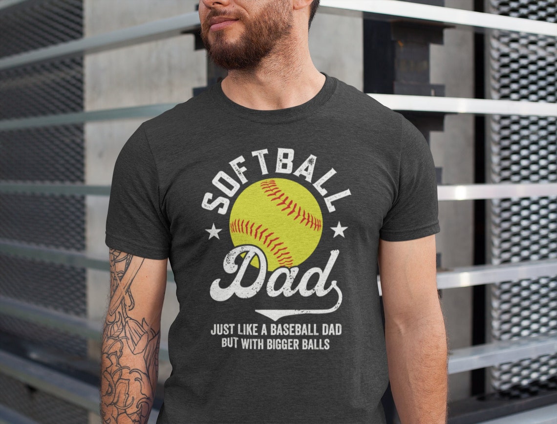 Custom Softball Dad Shirt, Baseball Dad ShirtModel T8si263