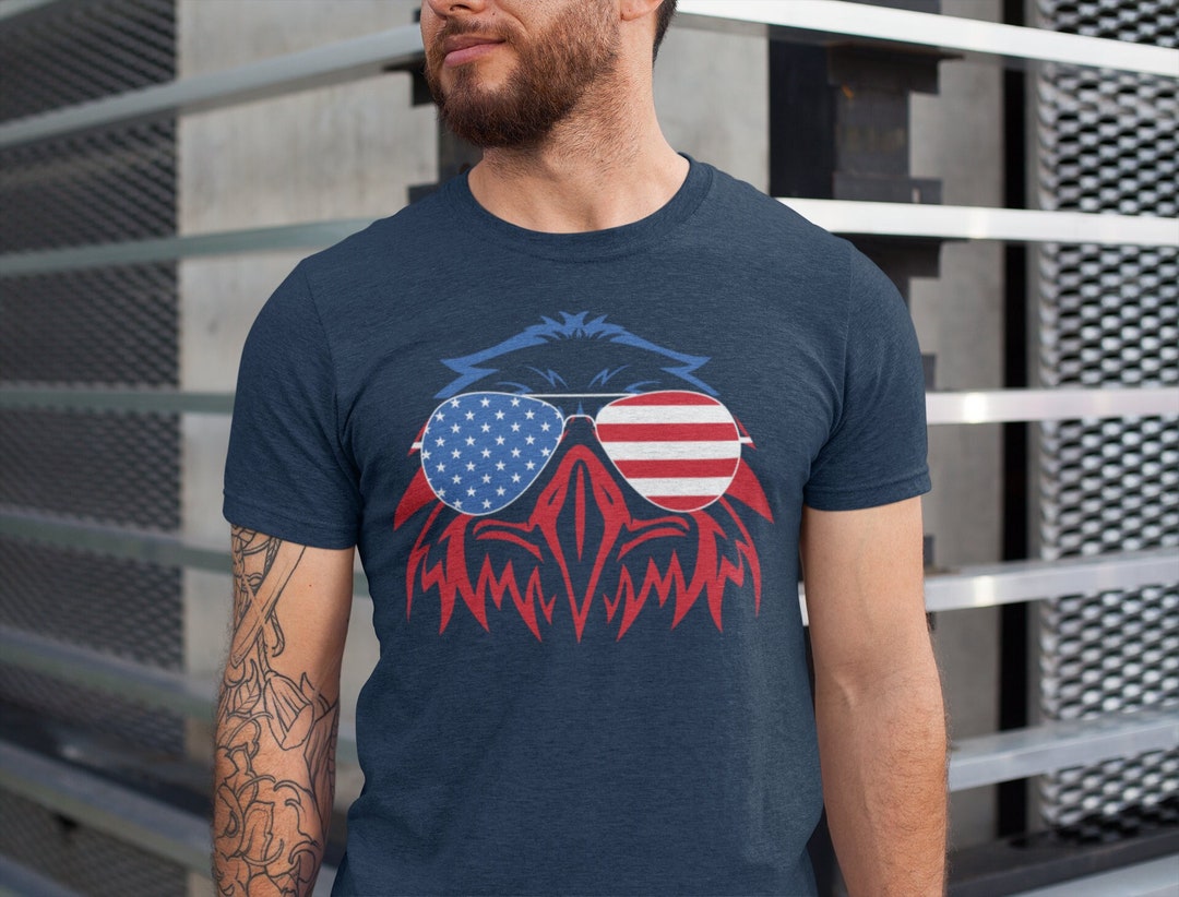Patriotic Eagle Shirt, 4th of July Animal Tshirt, Independence Day ...