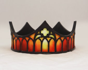 Stained Glass Cathedral Crown | Gothic Crown | Cosplay Crown