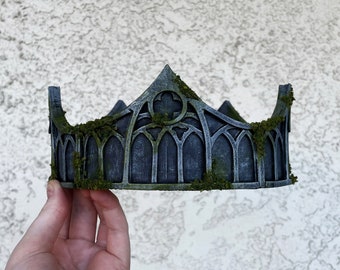 Mossy Cathedral Crown | Gothic Crown | Cosplay Crown