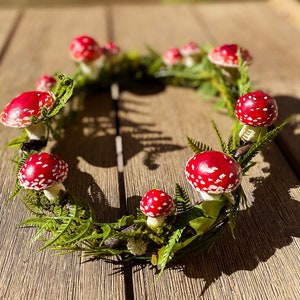 Fairy Circle Mushroom Crown Fantasy Crown Cosplay Crown image 3