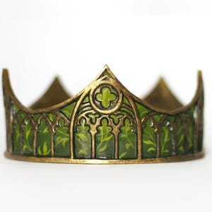 Vine and Gold Cathedral Crown: Handmade Gothic Cosplay Crown