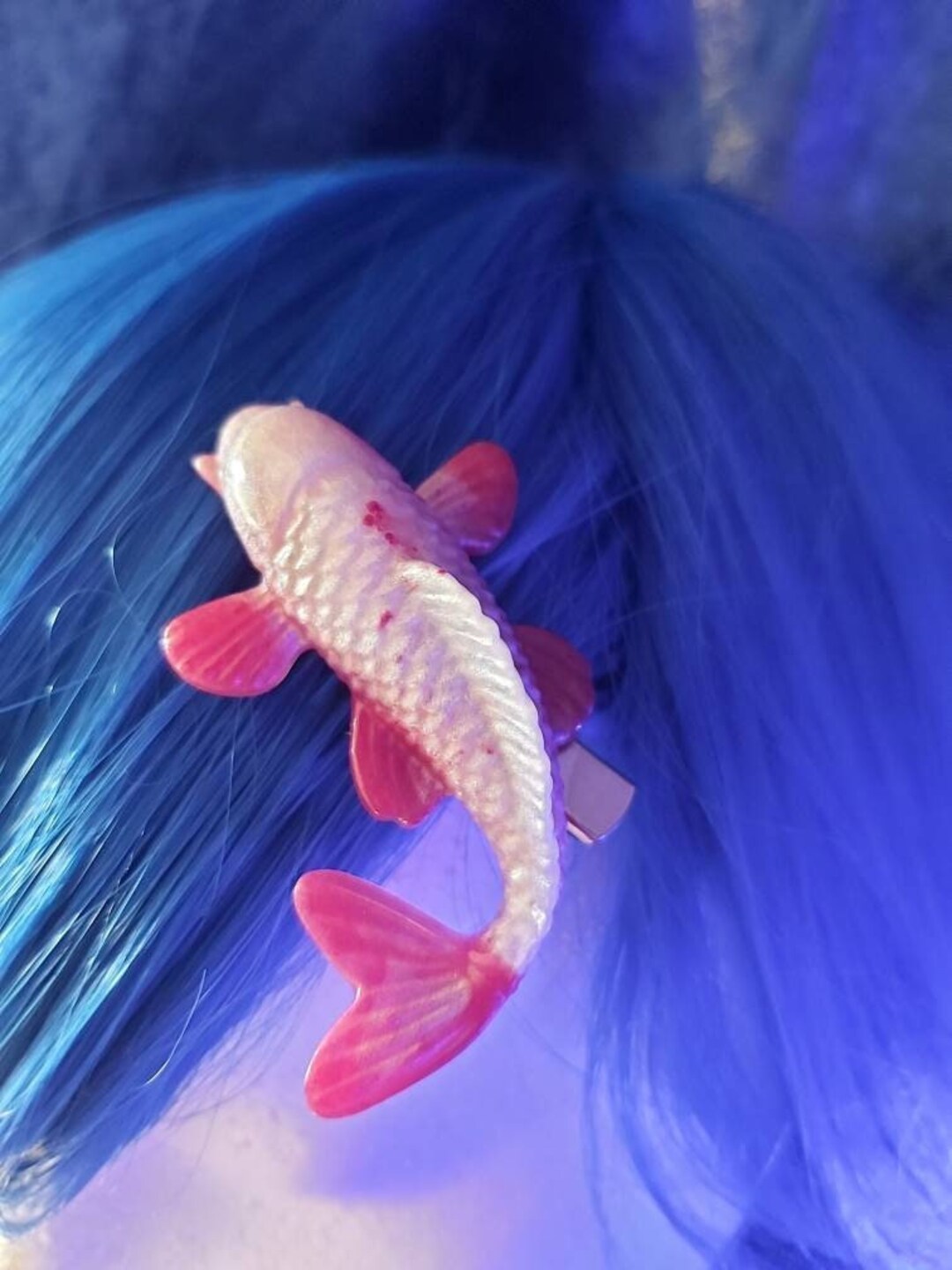Resin Koi Fish Hair Clip Custom Colours Etsy