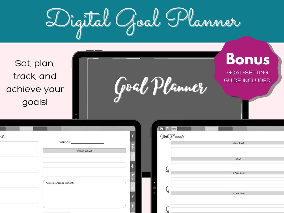 Goal Setting Digital Planner Goodnotes Planner Goal Setting Guide
