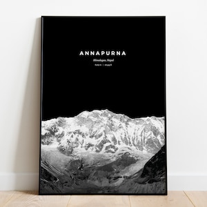 Mountain Print - Annapurna, Himalayas, Nepal - (Outdoors / Travel / Adventure / Art / Poster / Decor)