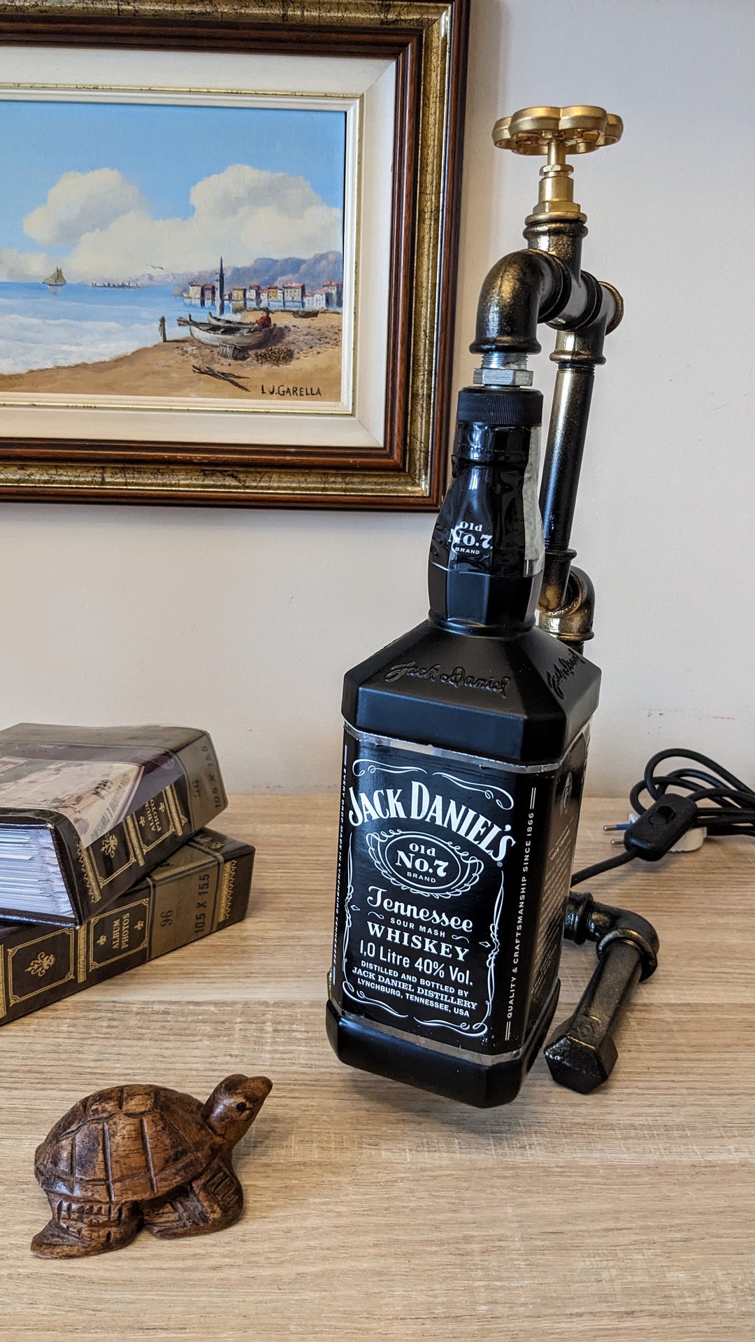 Jack Daniel's Tube Lamp Steampunk Lamp Industrial Lamp Lamp With