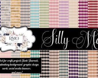 Silly Me Printable Papers, Junk Journal, Scrapbooking