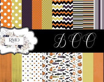 Halloween Printable Paper Pack, Scrapbooking, Junk Journal (Digital Download)