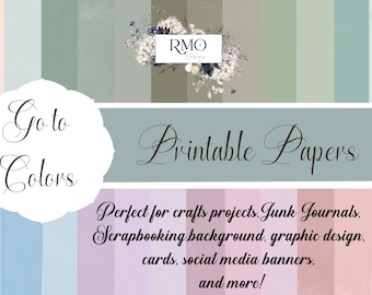 Vintage Printable Paper Set, Antique Collage Sheets (Digital Download)