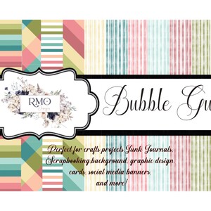 Bubble Gum Junk Journal Kit, Printable Ephemera, DIY Craft (Digital Download)