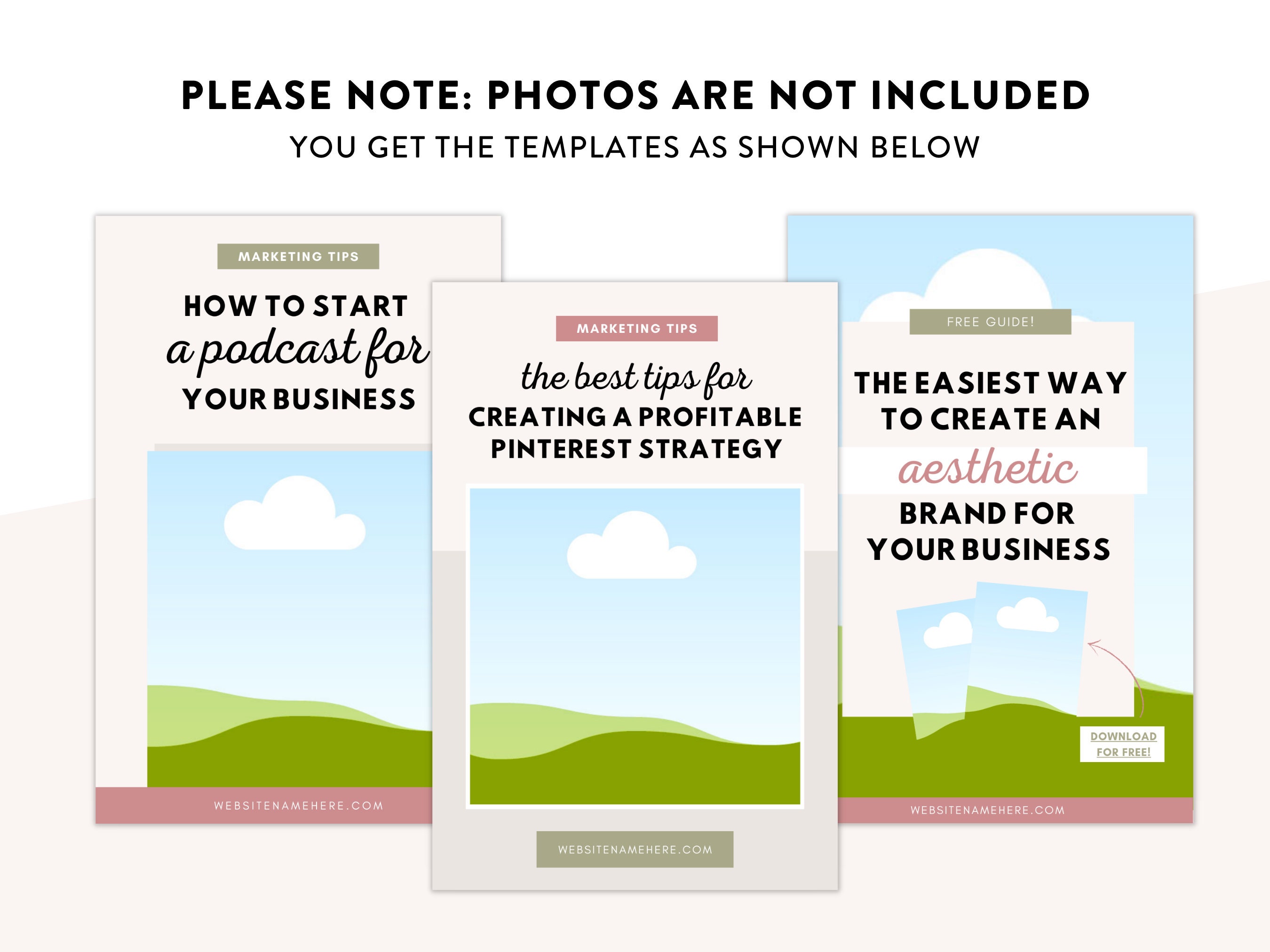 12 Modern Pinterest Templates Pinterest Template Canva - Etsy