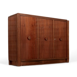 Antique French Art Deco Mahogany Sideboard Cabinet by Andre Sornay