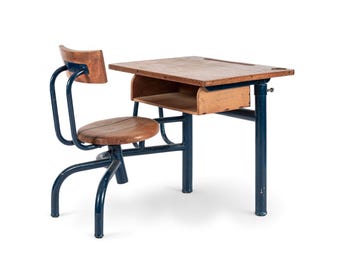 Vintage Heywood Wakefield Child's School Chairs, Wood & Metal, Set