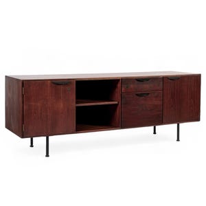 Mid Century Walnut Wood File Cabinet Credenza by Jens Risom