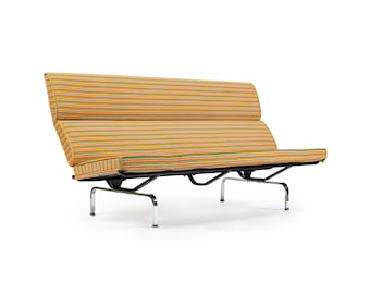 Mid Century Eames Herman Miller Sofa Compact, Alexander Girard Maharam Fabric, 2 Available