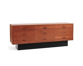 Vintage Mid Century Lowboy Teak Wood Dresser 1960s
