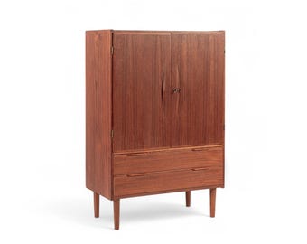 Mid Century Danish Teak Wood Storage or Bar Cabinet