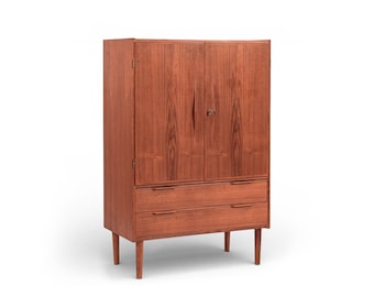 Mid Century Danish Teak Wood Storage or Bar Cabinet