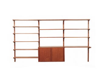 Mid Century Danish HG Teak Wood Modular Wall Unit Shelving & Bookcase