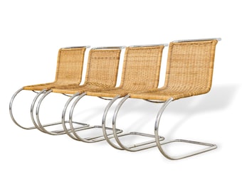 Vintage Mid Century MR 10 Side Chairs by Mies van der Rohe for Stendig