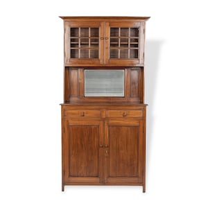 Antique American Wooden Cupboard Storage Cabinet, late 1800s image 1