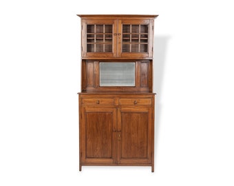 Antique American Wooden Cupboard Storage Cabinet, late 1800s