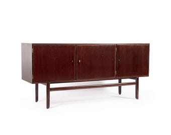 Mid Century Danish Wood Sideboard Cabinet or Credenza by Ole Wanscher