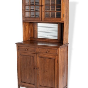 Antique American Wooden Cupboard Storage Cabinet, late 1800s image 2