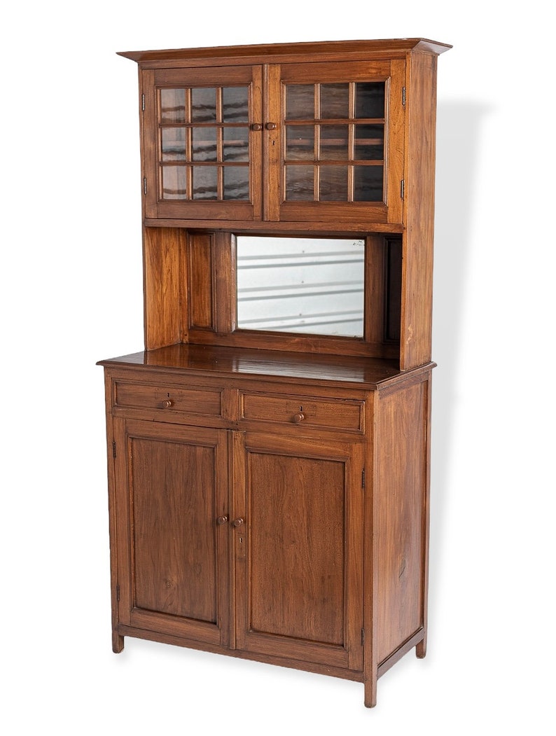 Antique American Wooden Cupboard Storage Cabinet, late 1800s image 2