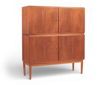 Mid-Century Scandinavian Teak Wood Storage Cabinet in the Style of Afdal