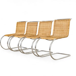 Vintage Mid Century MR 10 Side Chairs by Mies van der Rohe for Stendig