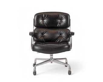 Eames for Herman Miller Time Life Black Leather Office Chair 1981
