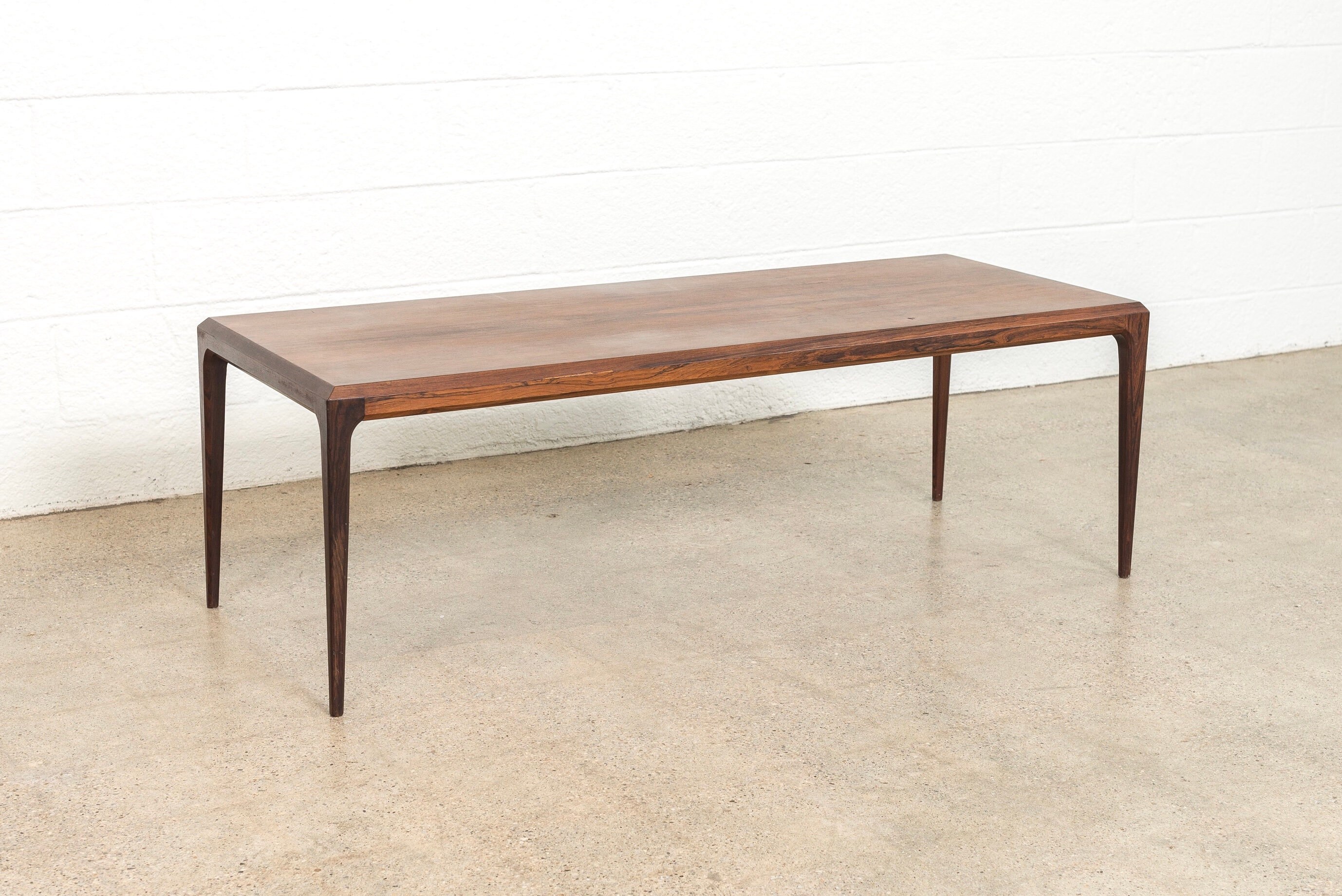 Vintage Mid Century Danish Modern Rosewood Coffee Table by - Etsy