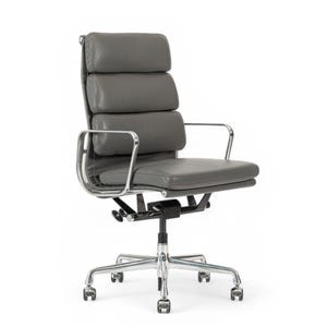 Eames for Herman Miller Tall Gray Desk Chair Aluminum Group