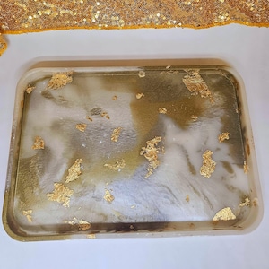 Rectangular Resin Tray | Vanity | Rolling Tray | Decorative Tray| Barware| Jewelry Tray |Display Tray| Wedding Gifts| Home Decor
