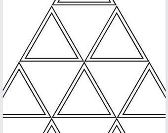 Página para colorear para adultos Triángulo geométrico Meditar Calma