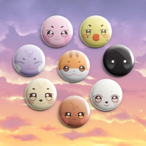 Aniteez Kpop Pinback Button Badge ATEEZ Mascots | JJOONGrami, DDEONGbyeoli, TYUdeongi, HETmongi, SANdeoki, bbyongMING, WOOYOnyang, JJONGbear