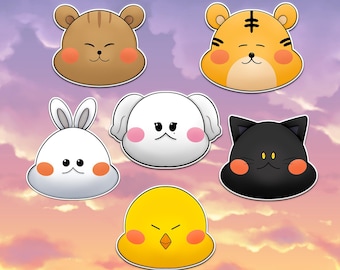 Pegatinas de vinilo troqueladas de animales de Kpop Oneus: personajes de Ravn, Seoho, Leedo, Keonhee, Hwanwoong y Xion